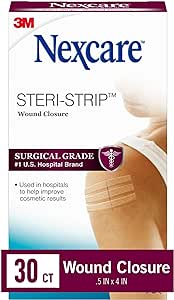 Nexcare Steri-Strip Skin Closure 1/4 X 4 Inches, 30 Count