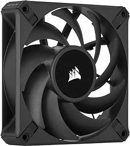 Corsair AF120 ELITE, Ventilateur Haute Performance 120mm PWM à Palier Fluido-Dynamique Avec Technologie AirGuide (Faible Bruit, Support du Mode Zéro RPM) Single Pack - Noir