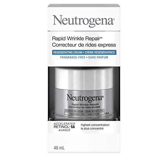Neutrogena Anti Aging Retinol Face Cream, Rapid Wrinkle Repair Moisturizer, 48 mL