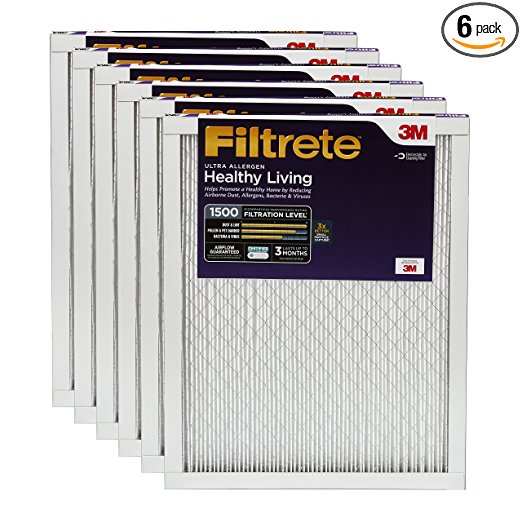 Filtrete 2025DC-6 Ultra Allergen Reduction Filters, 1500 MPR, 16 x 24 x 1, 6-Pack