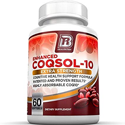 BRI Nutrition COQ10 Ubiquinone - 2.6X Higher Total Coenzyme Q10 COQSOL® Absorption Than Normal COQ10-100mg Maximum Strength Supplement - 60 Day Supply 60 Softgels