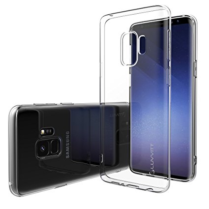 Luvvitt Clarity Case with Light and Slim Flexible TPU Rubber Protection for Samsung Galaxy S9 - Crystal Clear