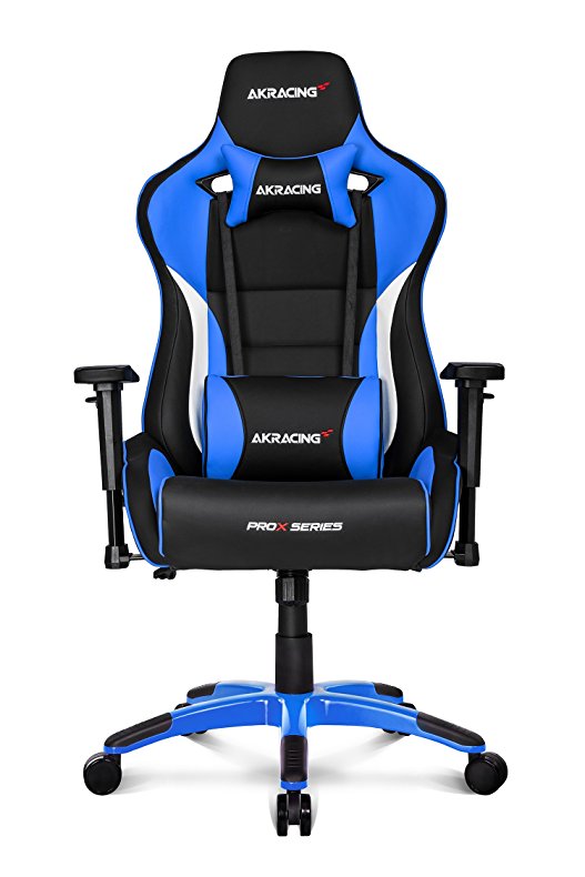 AKRacing Pro-X Luxury XL Gaming Chair with High Backrest, Recliner, Swivel, Tilt, Rocker and Seat Height Adjustment Mechanisms with 5/10 warranty Blue