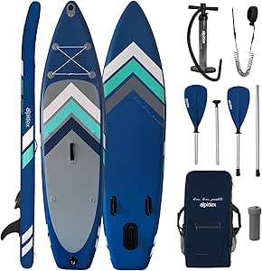 ALPIDEX Stand Up Paddle Board 305x76x15 cm Sup Planche Gonflable iSup Sac à Dos Pagaie Pompe à Double Action Laisse Max. 150 kg