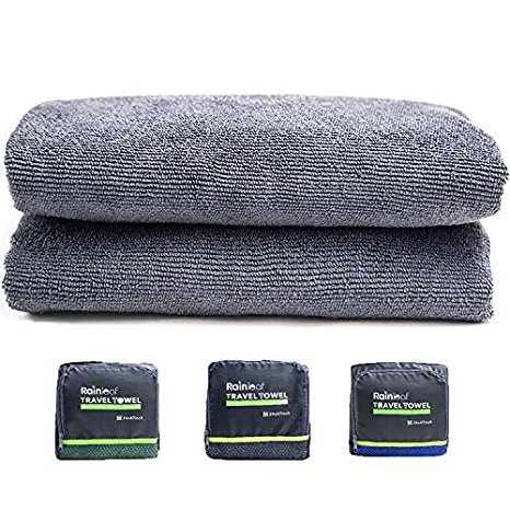 RainLeaf Microfiber Towel,Perfect as Travel Towel,Gym Towel,Sports Towel,Swimming Towel,Fast Drying Super Absorbent Ultra Compact