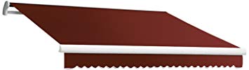 Awntech 16-Feet Maui-LX Manual Retractable Acrylic Awning, 120-Inch Projection, Terra Cotta