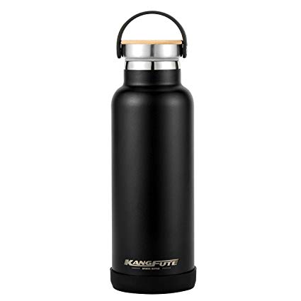 KANGFUTE Insulated Water Bottle 18/8 Stainless Steel, Wide Mouth Double Walled Vacuum Thermos Flask