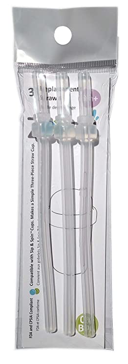 nuspin kids Zoomi Replacement Straw Set, 3 Straws