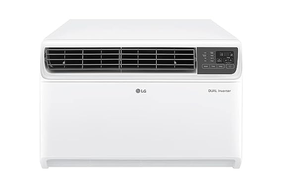 LG 1.5 Ton 3 Star DUAL Inverter Window AC (Copper, Convertible 4-in-1 cooling, RW-Q18WUXA, 2023 Model, HD Filter with Anti-Virus Protection, White)