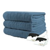 Biddeford 2023-905291-500 Heated Knit Microplush Blanket Queen Denim