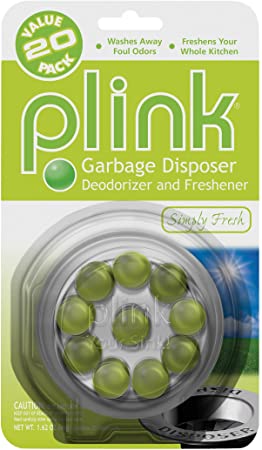 Plink 9025 Garbage Disposer Cleaner and Deodorizer, Simply Fresh Scent, Value Pack of 20