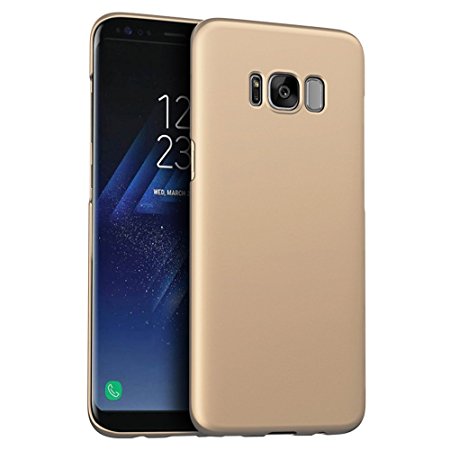 Samsung Galaxy S8 Case, AILRINNI [Perfect Fit] Ultra Thin & Light Hard Cover for Galaxy S8 (2017) (5.8 inch), Smooth Gold