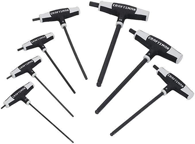 CRAFTSMAN 9-46384 7 pc. Metric T-Through Handle Ball End Hex Key Set