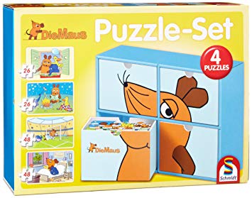Schmidt Spiele 56504 - Puzzle - Set Die Maus 2 x 26, 2 x 48 Teile