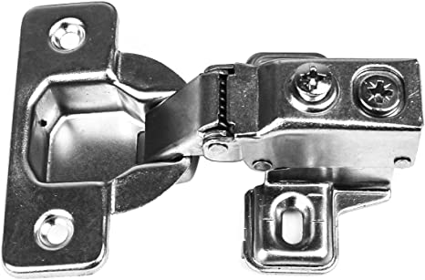 Berta (50 Pieces) 3/8 inch Overlay Face Frame Soft Closing Hinges, 105 Degree 4-Ways 2-Cam Adjustment Concealed Kitchen Cabinet Door Hinges with Screws (3/8" Overlay, 50 Pieces)