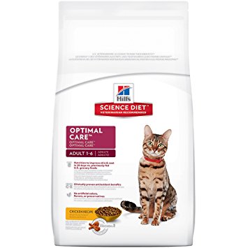 Hill's Science Diet Adult Optimal Care Chicken Recipe Dry Cat Food