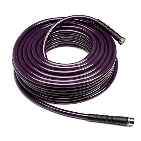 Water Right 500 Series Polyurethane High Flow Drinking Water Safe Garden Hose, 50-Foot x 1/2-Inch, Brass Fittings, Eggplant, USA Made