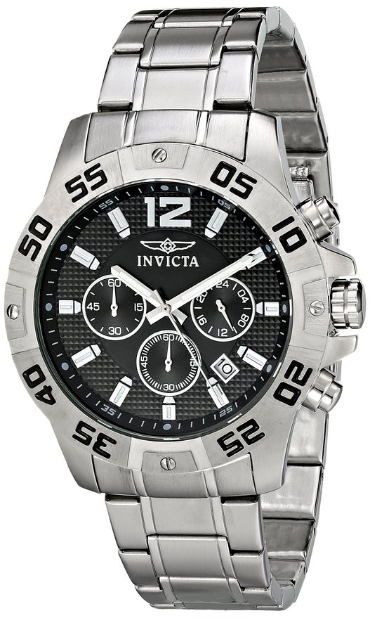 Invicta Men's 1501 Chronograph Black Dial Stainless-Steel Watch