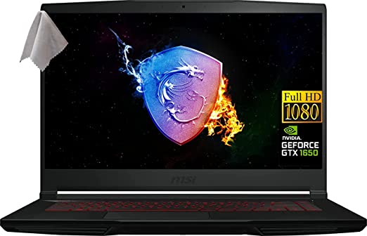 MSI 15.6" FHD Gaming Laptop, Intel Core i5 10500H 6-Core, Nvidia GeForce GTX1650 (4GB GDDR5 Dedicated Video Memory), 32GB DDR4 RAM, 1TB PCle SSD, Windows 11 with JAWFOAL Accessories