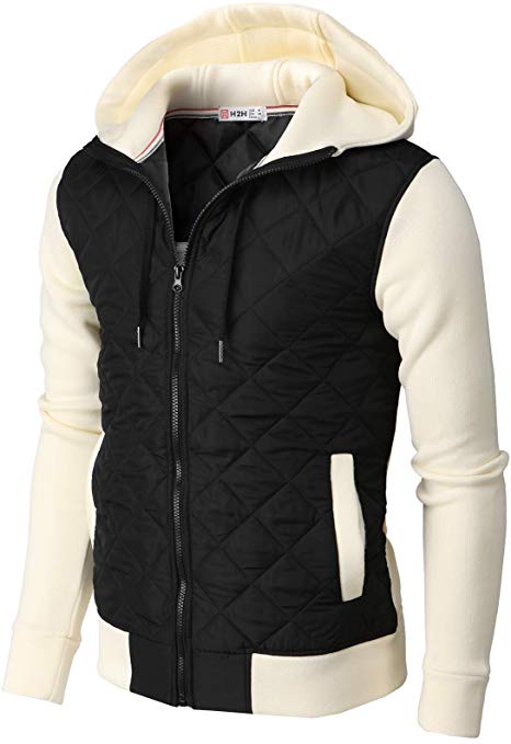 H2H Mens Casual Premium Slim Fit Knitted Jackets Thermal Warm Long Sleeve of Various Styles