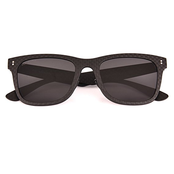 BLASSES Square Men Women Sunglasses Polarized Carbon Fiber Sunglasses for Outdoor