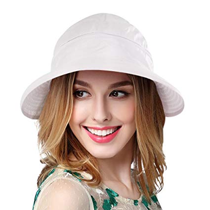 Verabella Women UPF 50  UV Sun Protection Convertible 2 in 1 Visor Beach Golf Hat