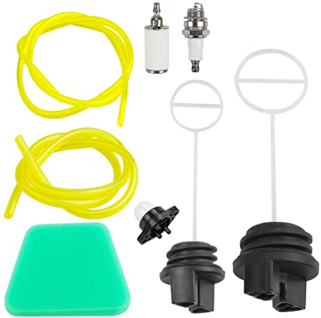 Harbot 530037793 Air Filter   530057236 Oil Cap   580940901 Fuel Cap Tune Up Kit for Poulan 2375 1900 1950 1975 2050 2055 2075 2150 2550 2450 2250 Craftsman Chainsaw