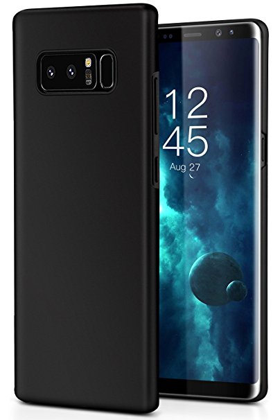 SAMSUNG Galaxy Note 8 Case,BASSTOP Ultra-Slim Back Cover Scratch Resistance Shock Absorbing Hard PC Bumper Protective Case for Galaxy Note 8 (Black)