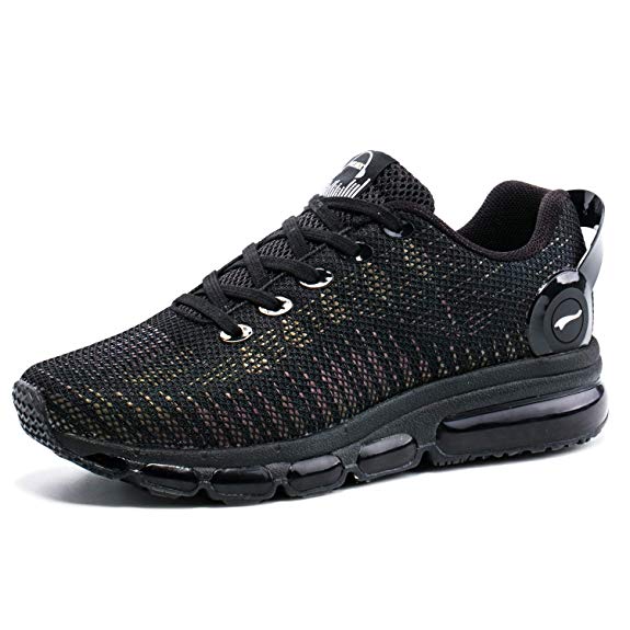 ONEMIX Men's Air Cushion Colorful Reflections Running Shoes Athletic Gym Walking Sport Casual Sneakers