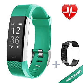 Fitness Tracker, Lintelek Heart Rate Monitor Activity Tracker with Connected GPS Tracker, Step Counter, Sleep Monitor, IP67 Waterproof Bluetooth Pedometer for Android and iOS Smartphone