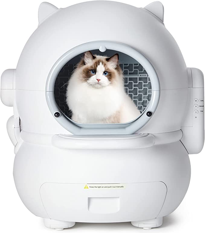 Self-Cleaning Cat Litter Box, Automatic Cat Litter Box,Automatic Mode&Manual Mode,One Click Clean up