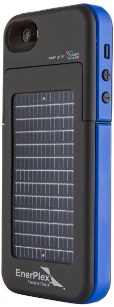 EnerPlex Surfr Ultra Slim Battery Backup and Solar Powered Case for iPhone 55S BlackBlue SFI-2000-BL