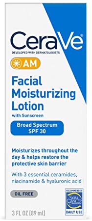 CeraVe Moisturizers, Moisturizing Facial Lotion AM, 3 Ounce