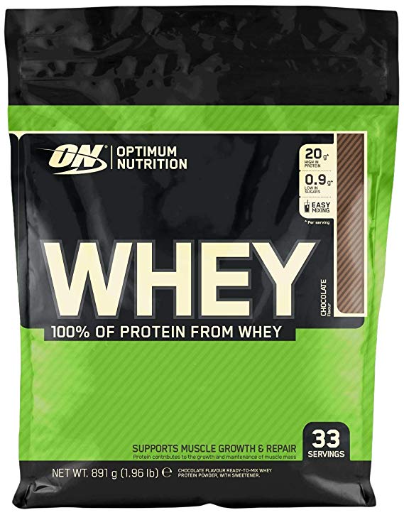 Optimum Nutrition ON Whey Whey Protein Powder Low Sugar Whey Protein Shake by ON - Chocolate, 33 Servings, 891g