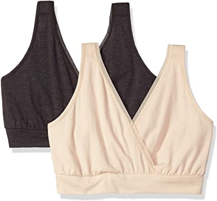 Playtex Women's Nursing Pullover Sleep Bra 2-Pack