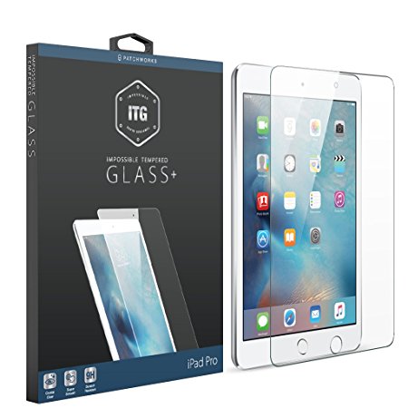 Patchworks® ITG PLUS for Apple iPad Pro 9.7 / Air 1 / 2- Impossible Tempered Glass Screen Protector, High quality "Made in Japan" soda-lime glass, Finished in Korea