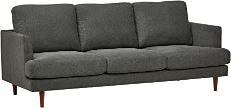 Rivet Goodwin Modern Sofa, 88.6"W, Charcoal Grey