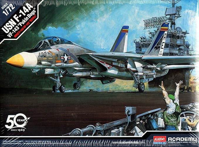 Academy 1/72 12563 USN F-14A VF-143 Pukin Dogs Hobby Model Kits