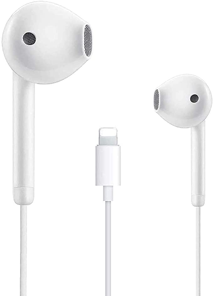 Lighting Connnecter Earbuds Earphones Wired Stereo Sound Headphones with Microphone Compatible with Apple iPhone 13/12/11 Mini Pro 7/8 Plus X/Xs/XR max iPad