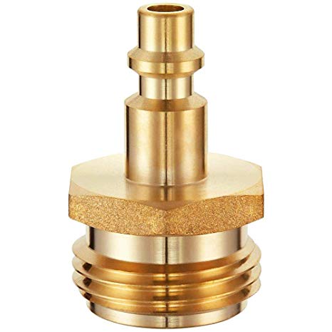 Blaburia Heavy Duty Brass Winterizing Blowout Plug, Air Compressor 1/4" Quick Connect-Aids to GHT 3/4" Male Garden Outdoor Faucet Adapter Water Pressure Regulator for Camping Trailers RV Water System