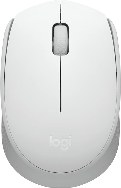 Logitech M171 Wireless Mouse for PC, Mac, Laptop, 2.4 GHz with USB Mini Receiver, Optical Tracking, 12-Months Battery Life, Ambidextrous - White