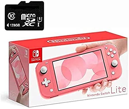 Newest Nintendo Switch Lite Game Console, Gray, 5.5” Touchscreen, Built-in Plus Control Pad, W/128GB Micro SD Card, Built-in Speakers, 3.5mm Audio Jack