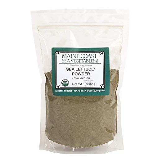 Sea Lettuce Powder | 1 Pound | Organic Seaweed Powder | Maine Coast Sea Vegetables