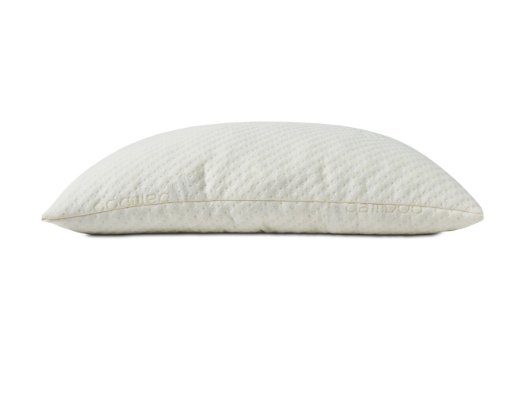 Brentwood Home Aliso Feathered Gel Memory Foam Pillow with Bamboo Cover - Made in USA Queen Size