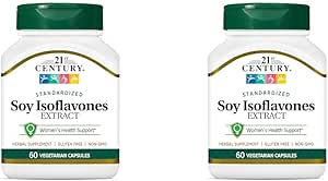 21st Century Soy Isoflavones Veg Capsules, 60Count (Pack of 2)