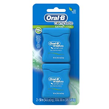 Oral-B Complete Satin Floss Mint, 50m, Twin Pack