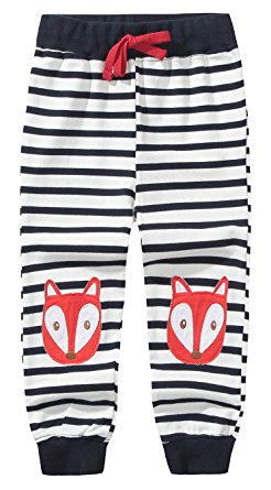 Fiream Boys Cotton Pants Drawstring Elastic Sweatpants