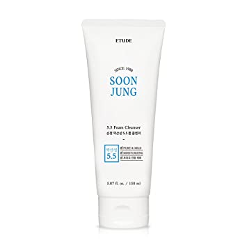 ETUDE SoonJung 5.5 Foam Cleanser 150ml #22 | Low pH Skin Moisturizing Cleansing Foam Wash | Sensitive Skin Hypoallergenic Facial Cleanser | Stress-Free, Gentle on Skin | Korean Skin Care | K-Beauty