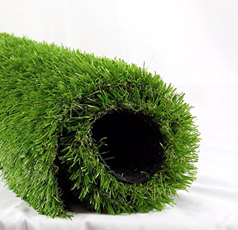 Synthetic Turf Artificial Lawn Grass Indoor Outdoor Premium Realistic Landscape (7 ft X 13 ft = 91 sqf)