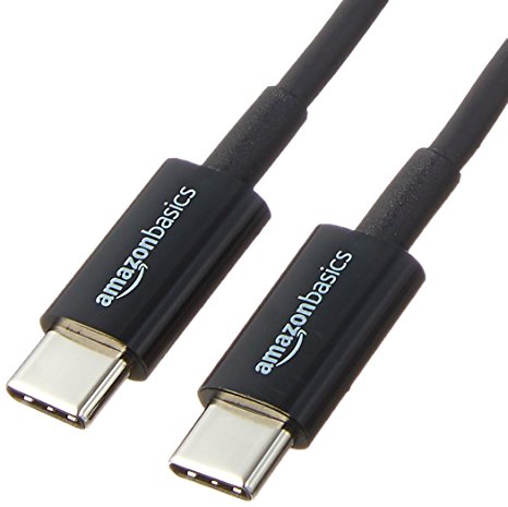 AmazonBasics USB Type-C to USB Type-C 2.0 Cable - 3 Feet  (0.9 Meters) - Black